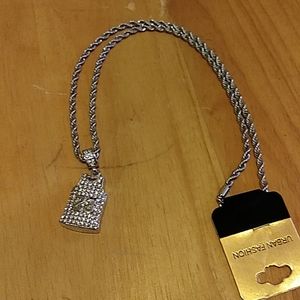 Men silver necklace